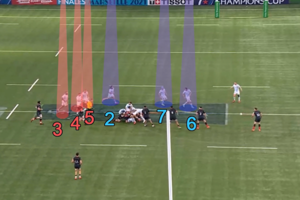 Pod reorganisation in a structured rugby attack
